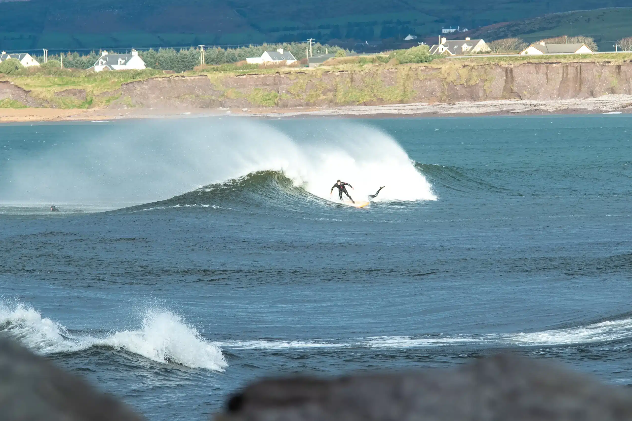 Clean A-frame wave on the Irish coast